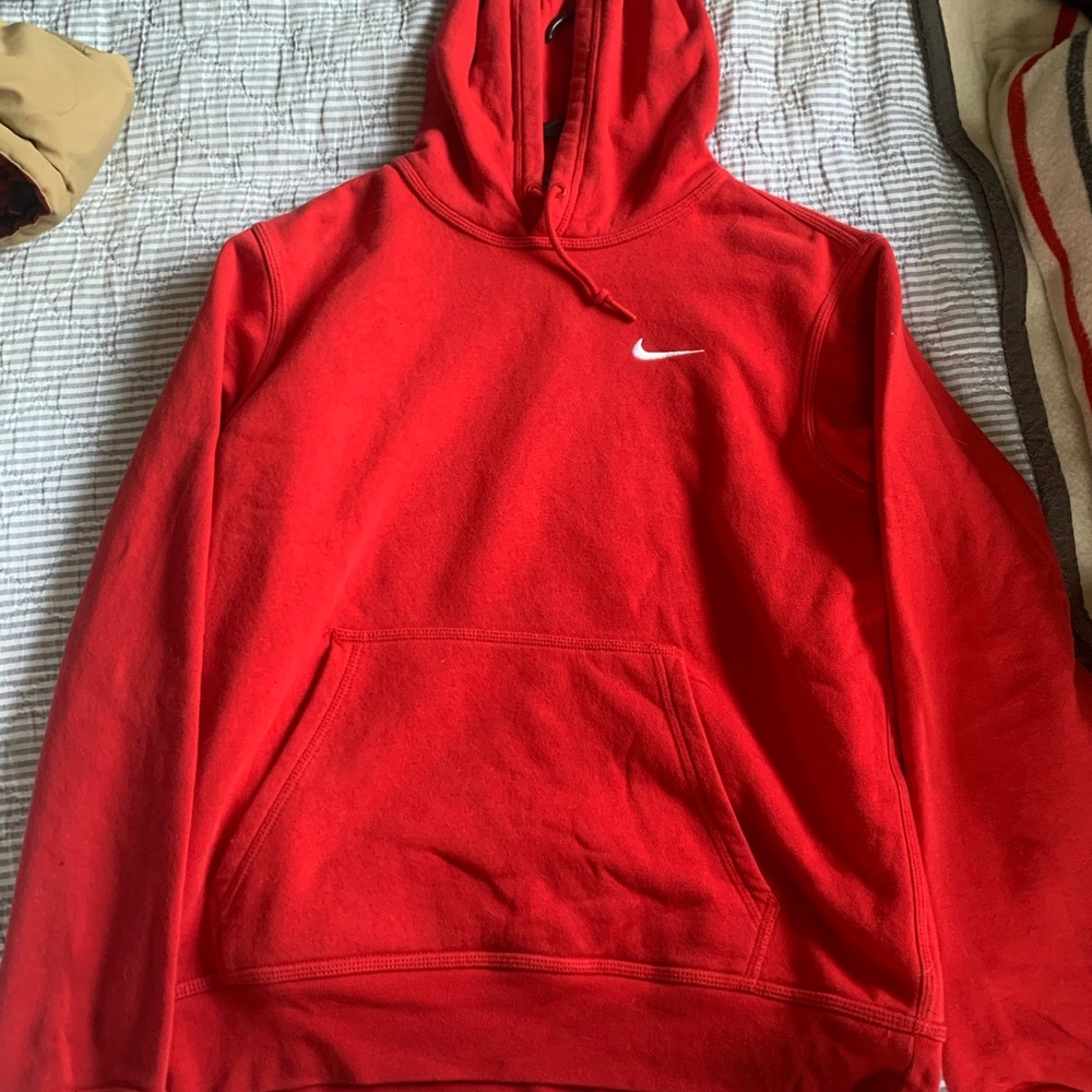 Red Nike hoodie